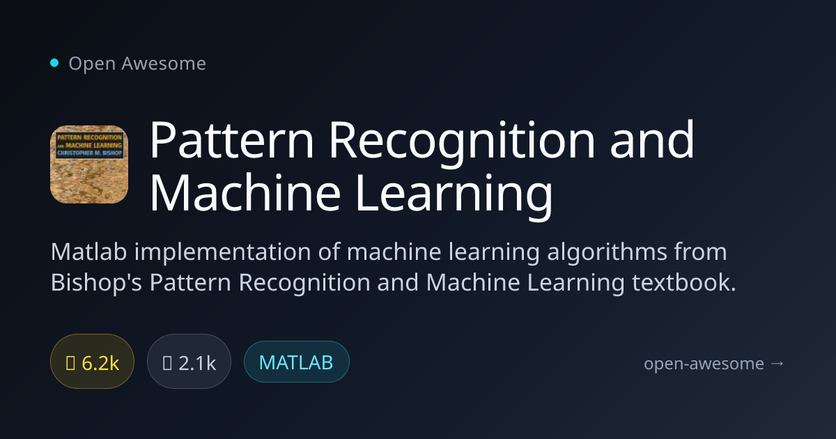 Pattern Recognition and Machine Learning — Matlab ML Algorithms ...
