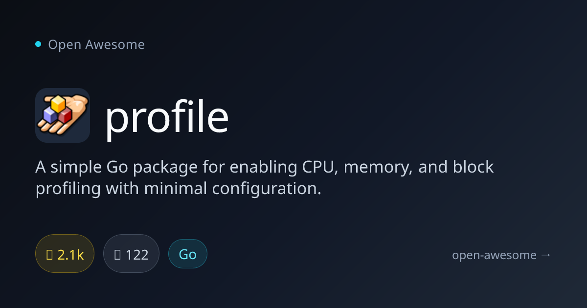 profile — Go Profiling Package | Open Awesome