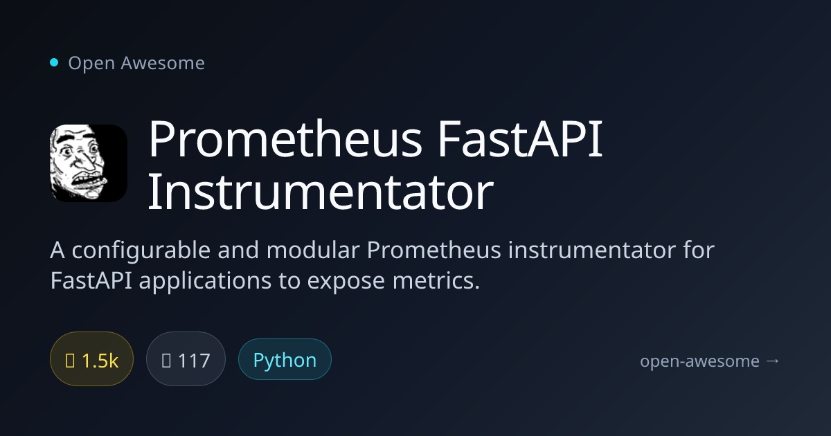 Prometheus FastAPI Instrumentator — FastAPI Metrics Instrumentator ...