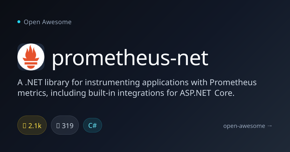 prometheus-net — .NET Prometheus Metrics Library | Open Awesome