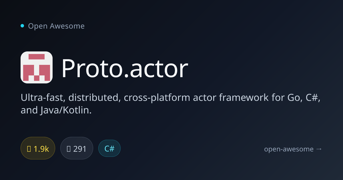 Proto.actor — Cross-Platform Actor Framework | Open Awesome