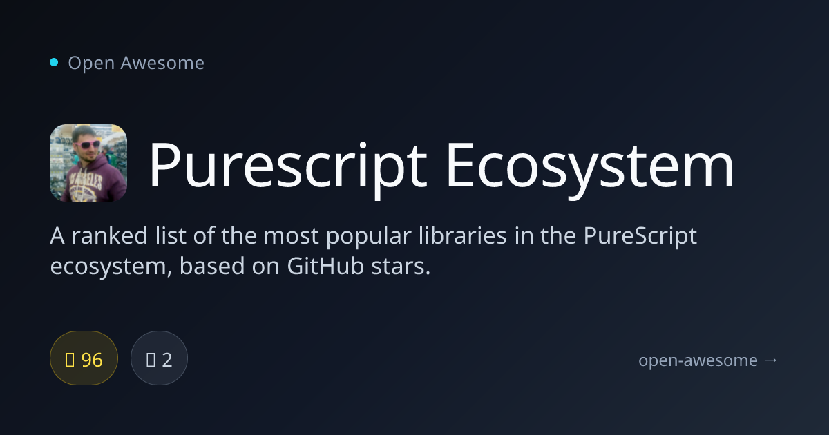 Purescript Ecosystem — PureScript Library Rankings | Open Awesome