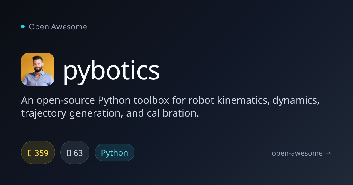 pybotics — Python Robotics Kinematics Toolbox | Open Awesome