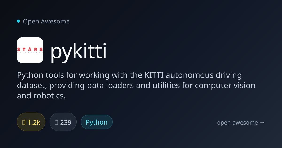 pykitti — KITTI Dataset Python Tools | Open Awesome