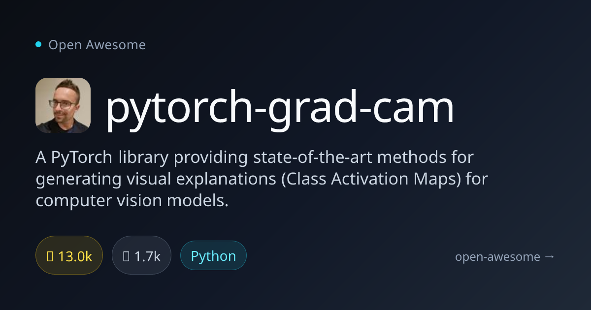 pytorch-grad-cam — PyTorch Visual Explanation Library | Open Awesome