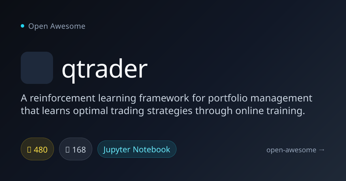 qtrader — Reinforcement Learning Portfolio Manager | Open Awesome