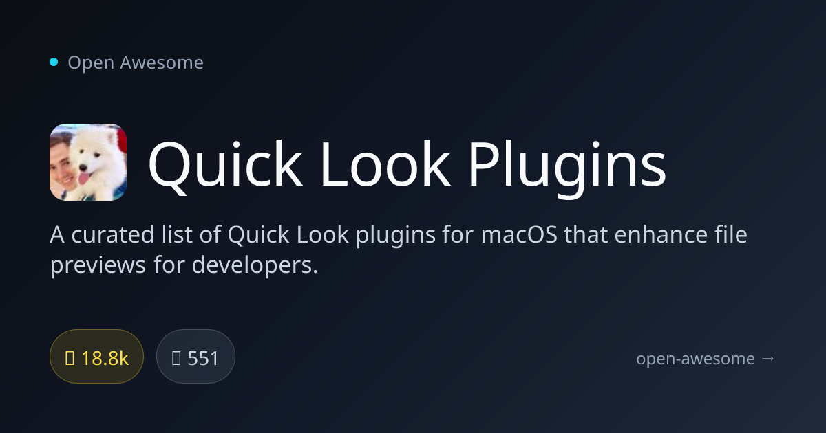 Quick Look Plugins — macOS File Preview Enhancers | Open Awesome