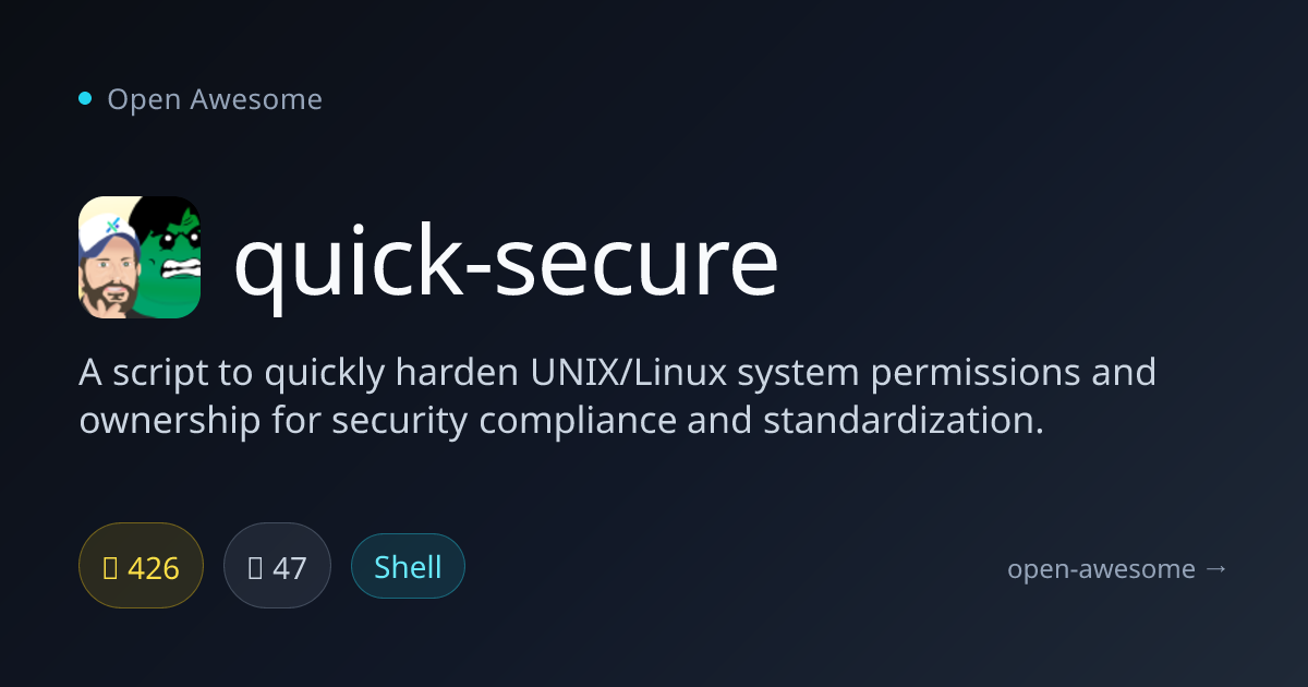 quick-secure — UNIX/Linux Security Hardening Script | Open Awesome