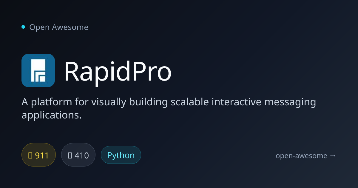 RapidPro — Visual Messaging Application Builder | Open Awesome