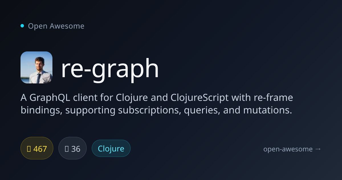 re-graph — GraphQL Client for Clojure | Open Awesome
