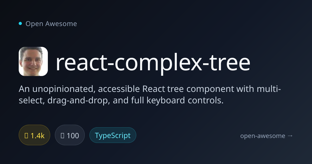 react-complex-tree — Accessible React Tree Component | Open Awesome