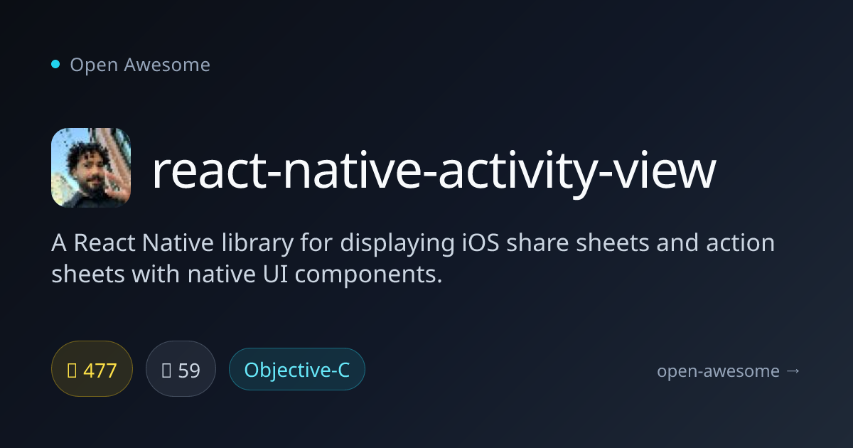react-native-activity-view — iOS Share Sheets for React Native | Open ...