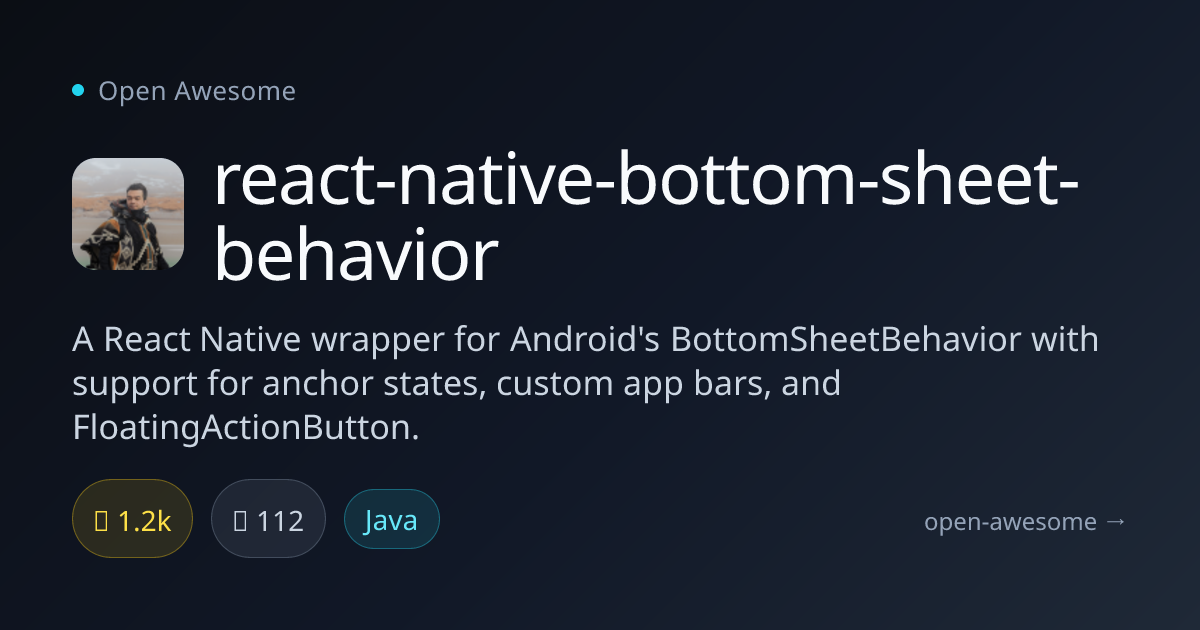 react-native-bottom-sheet-behavior — Android Bottom Sheet Wrapper ...