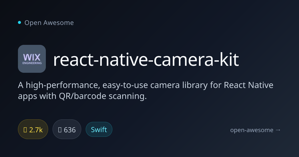 react-native-camera-kit — React Native Camera Library | Open Awesome