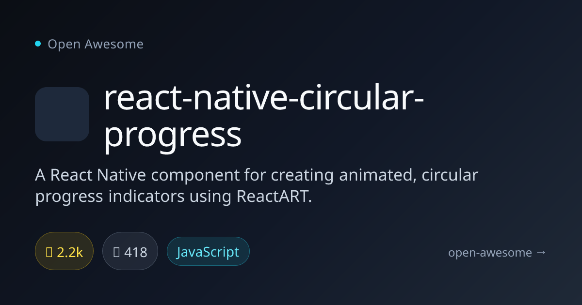 react-native-circular-progress — Animated Circular Progress Component ...