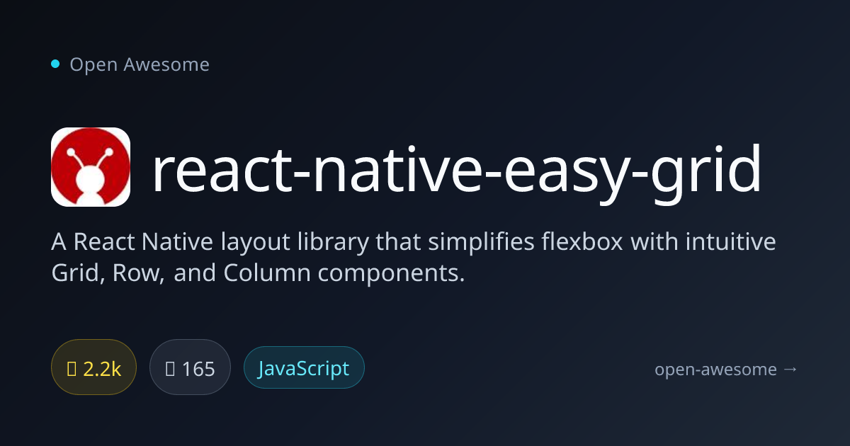 react-native-easy-grid — Flexbox Layout Components | Open Awesome