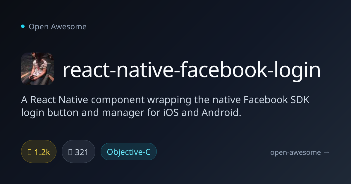 react-native-facebook-login — React Native Facebook Login | Open Awesome