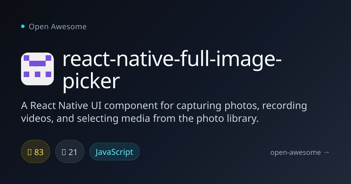 react-native-full-image-picker — Media Capture Component for React ...