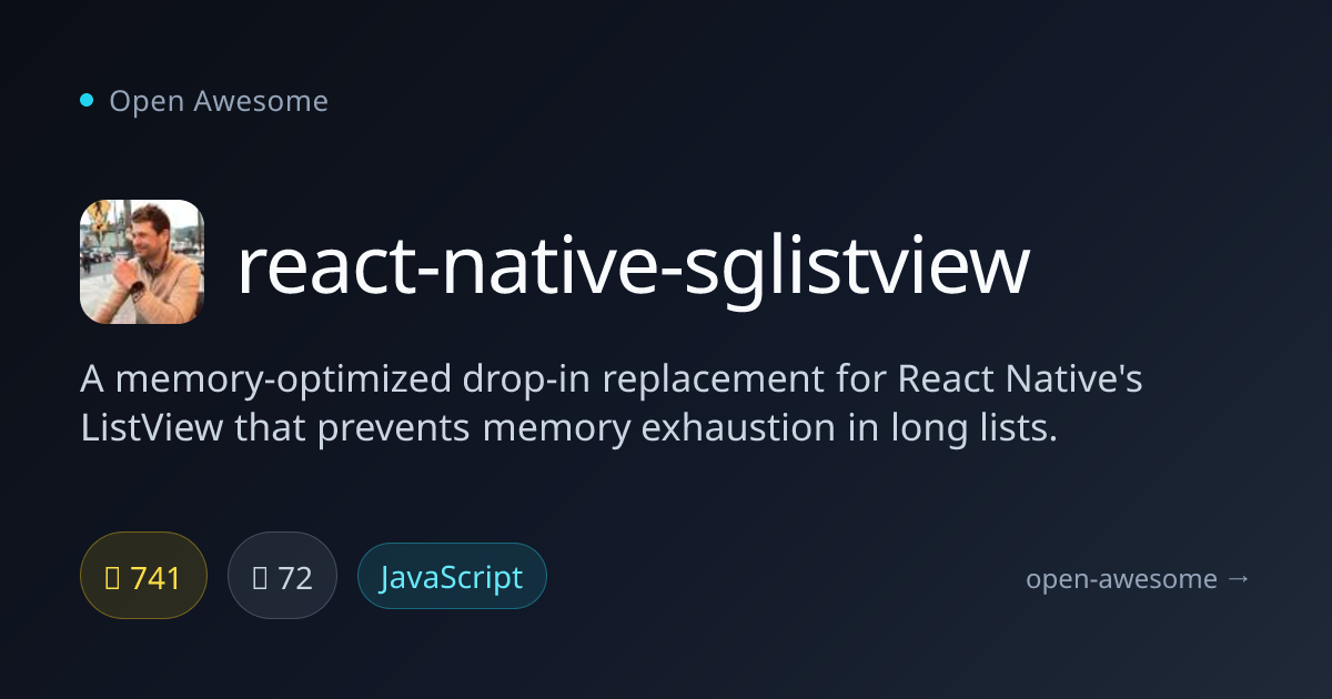 react-native-sglistview — Memory-Optimized React Native ListView | Open ...