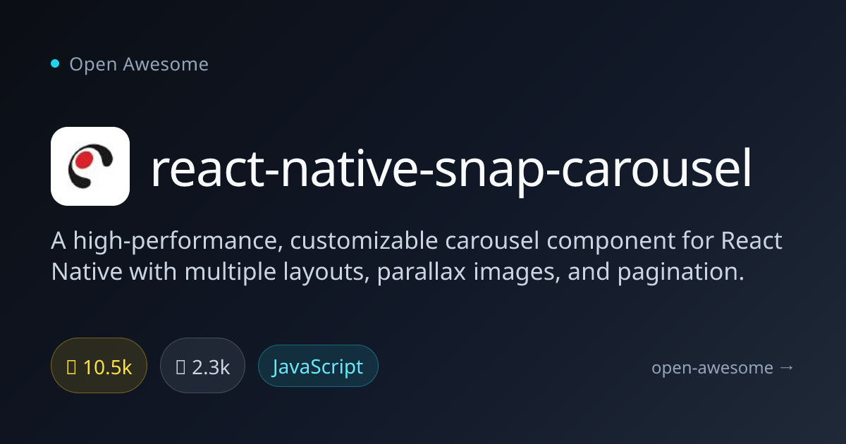 react-native-snap-carousel — React Native Carousel Component | Open Awesome