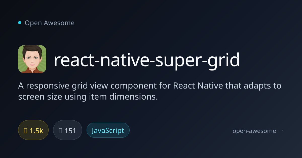 react-native-super-grid — Responsive Grid View for React Native | Open ...