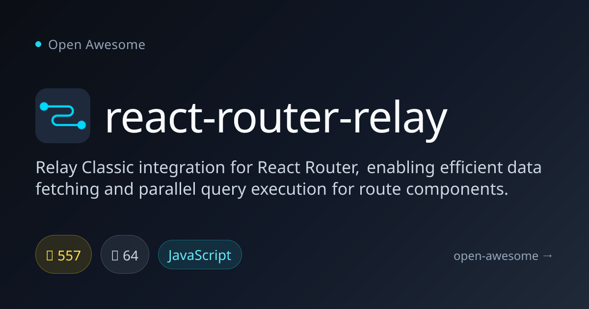react-router-relay — Relay Classic React Router Integration | Open Awesome