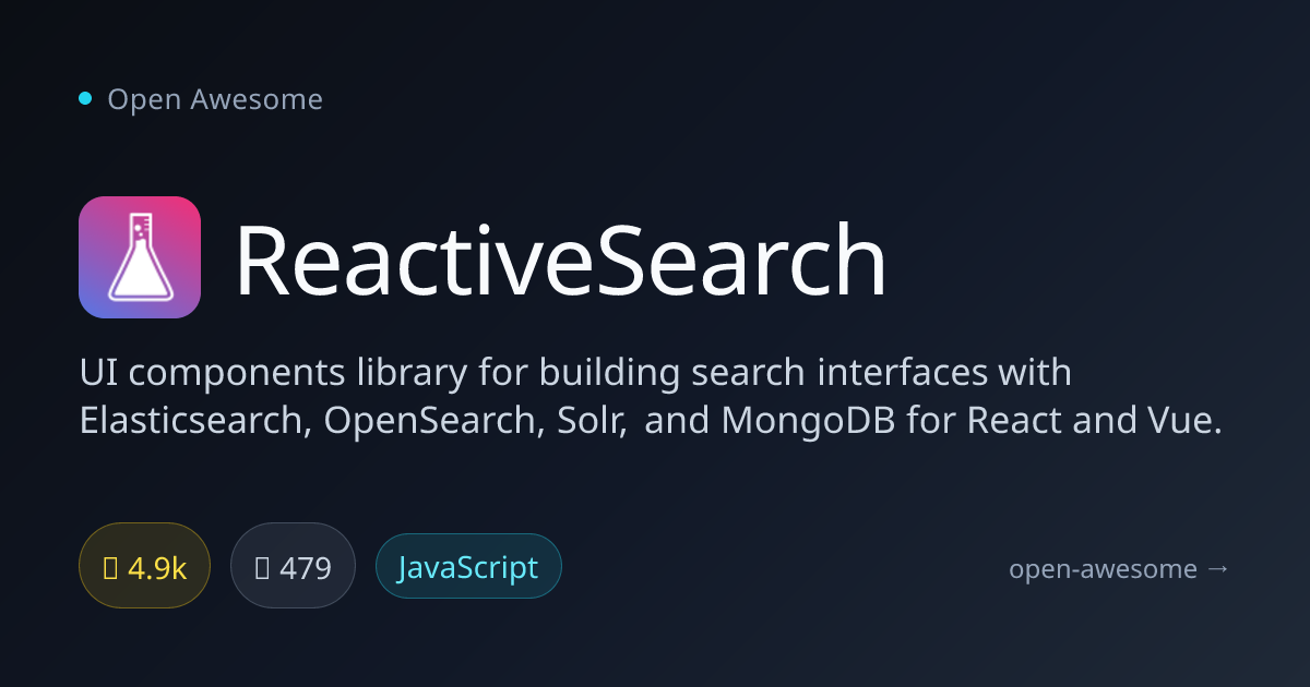 ReactiveSearch — Search UI Components Library | Open Awesome