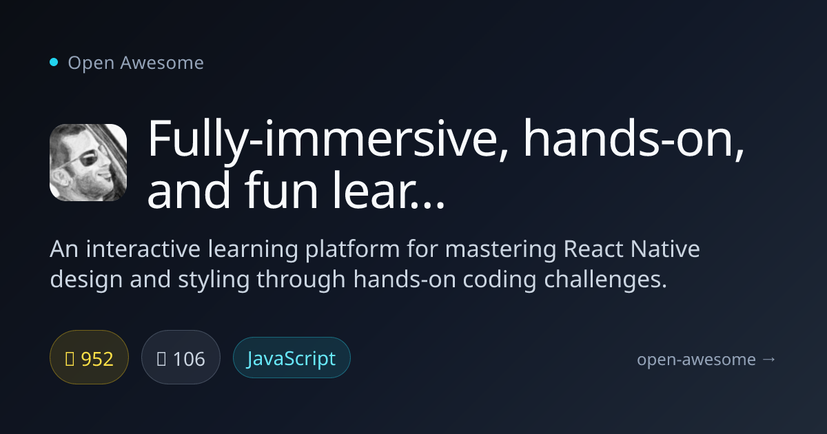 Fully-immersive, hands-on, and fun learning experience for React Native ...
