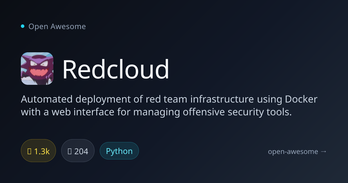 Redcloud — Automated Red Team Infrastructure | Open Awesome