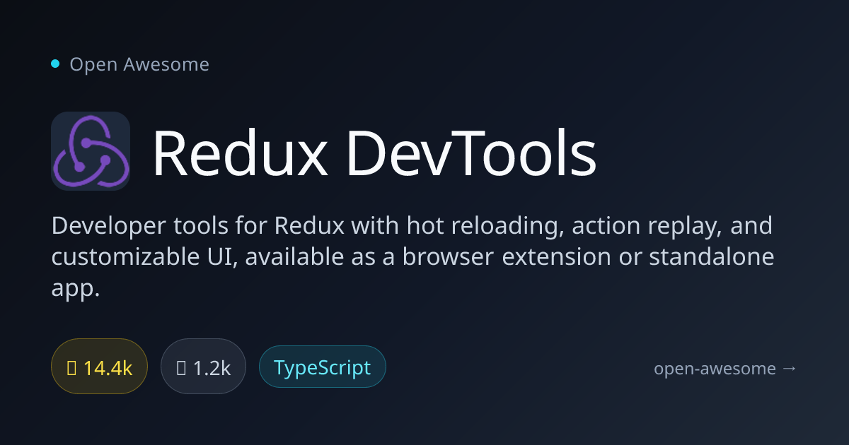 Redux DevTools — Redux Developer Tools Extension | Open Awesome