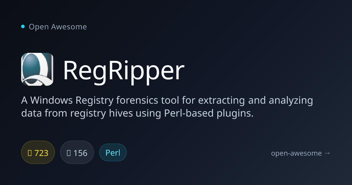 RegRipper — Windows Registry Forensics Tool | Open Awesome