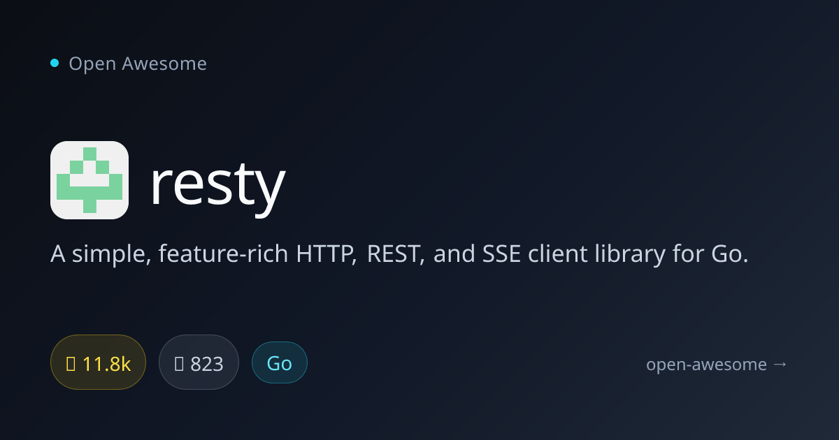 resty — Go HTTP & REST Client Library | Open Awesome