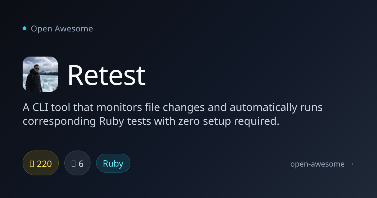 Retest — Auto-Test Runner for Ruby | Open Awesome