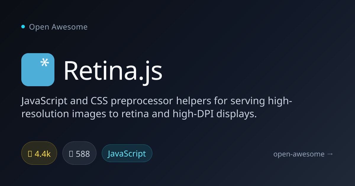 Retina.js — High-Resolution Image Helpers | Open Awesome