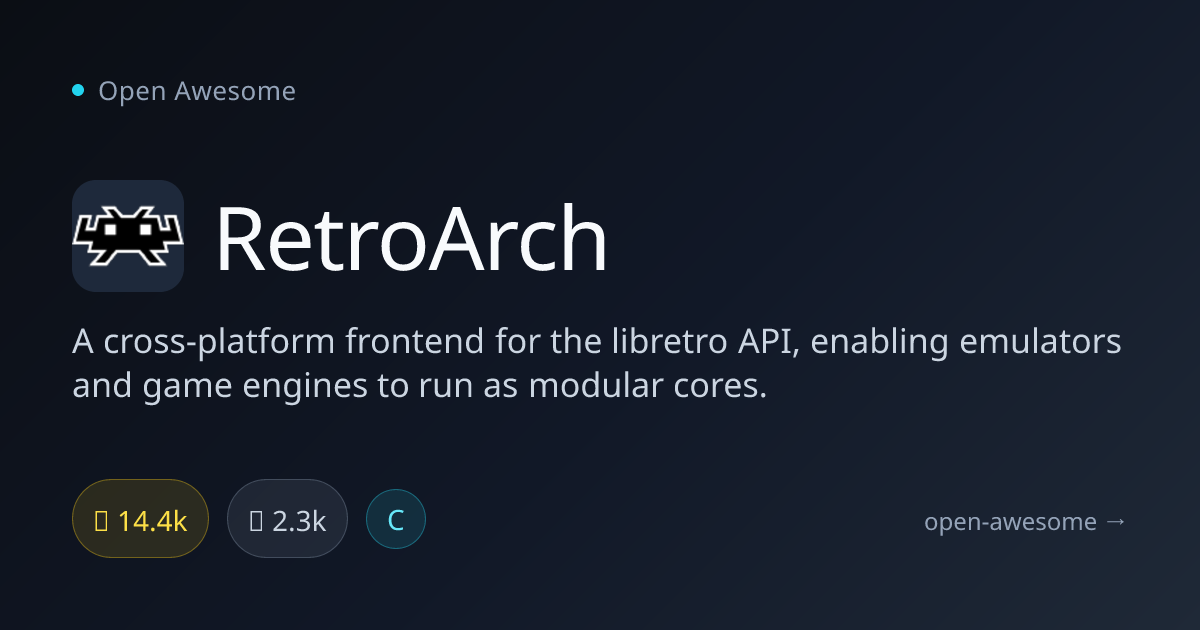 RetroArch — Cross-Platform Emulator Frontend | Open Awesome