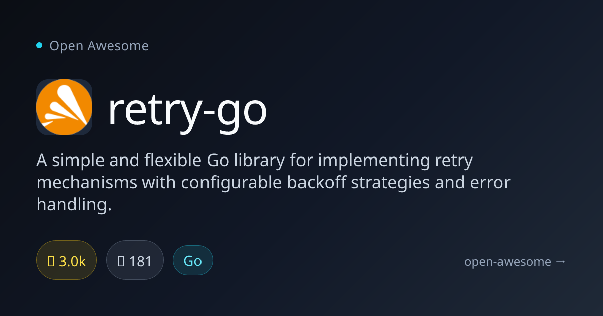 retry-go — Go Retry Mechanism Library | Open Awesome