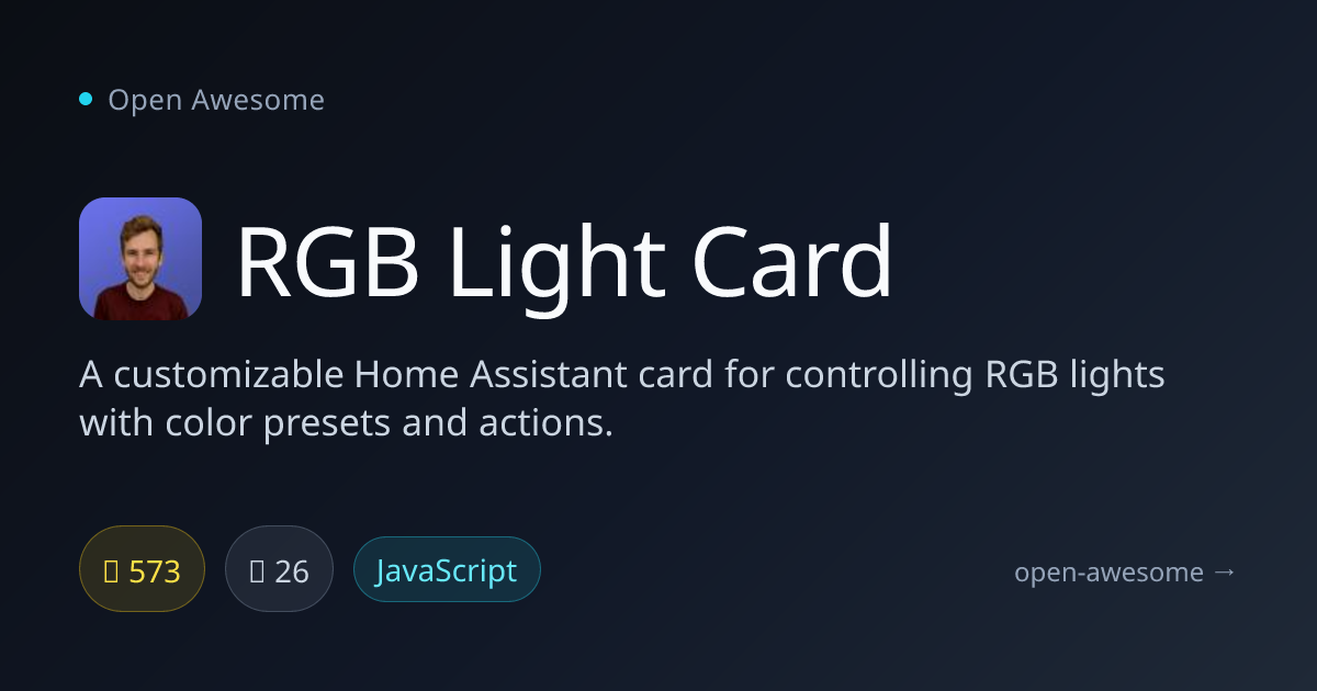 RGB Light Card — Home Assistant RGB Light Controller | Open Awesome