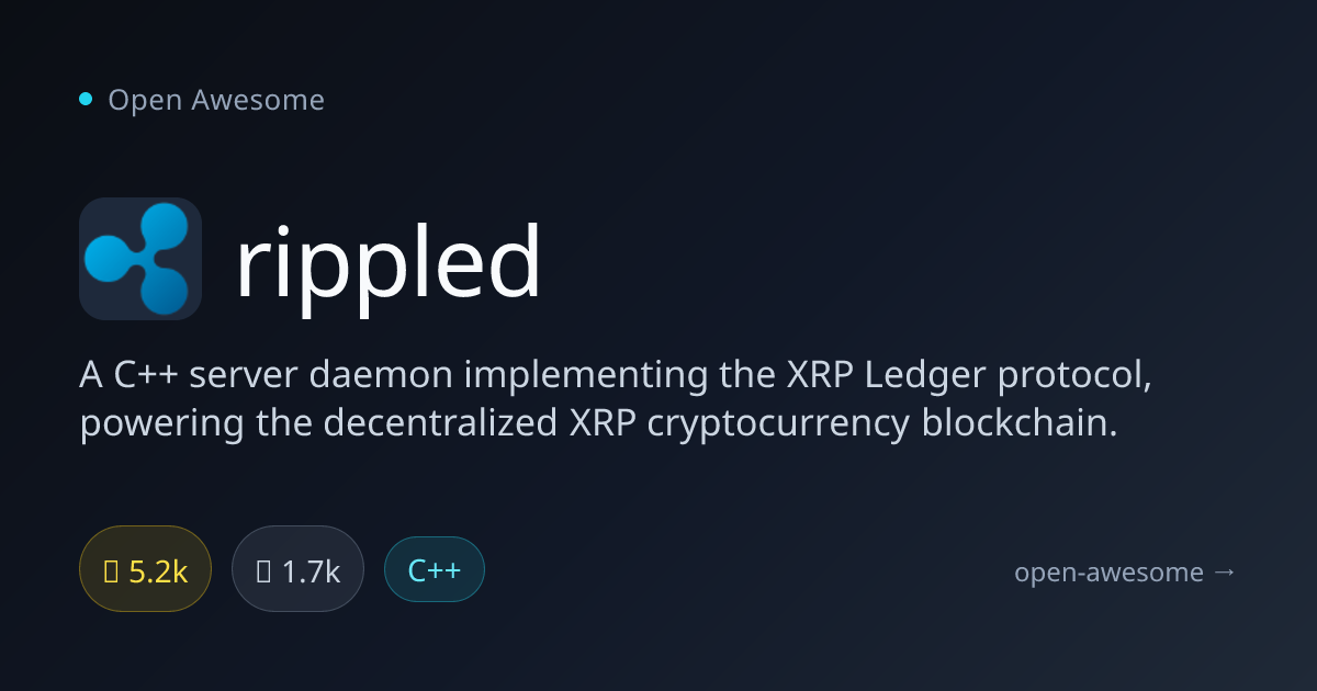 rippled — XRP Ledger Server Daemon | Open Awesome