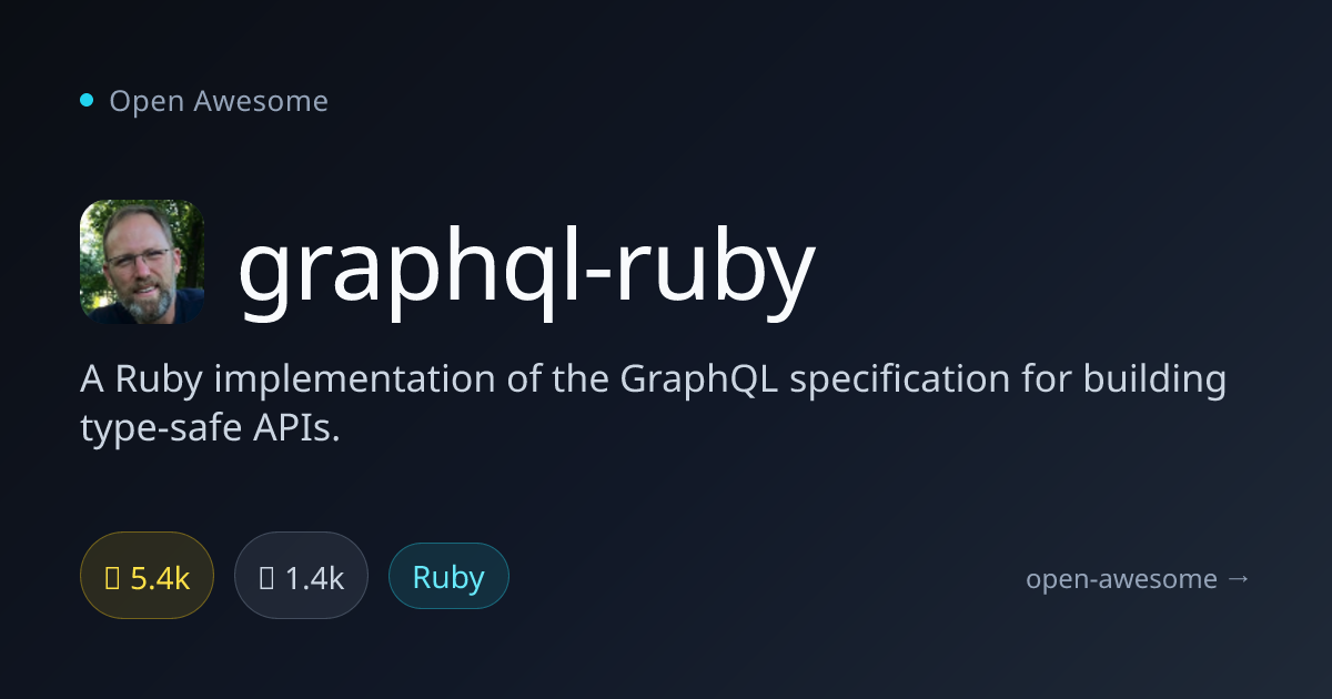 graphql-ruby — Ruby GraphQL Implementation | Open Awesome