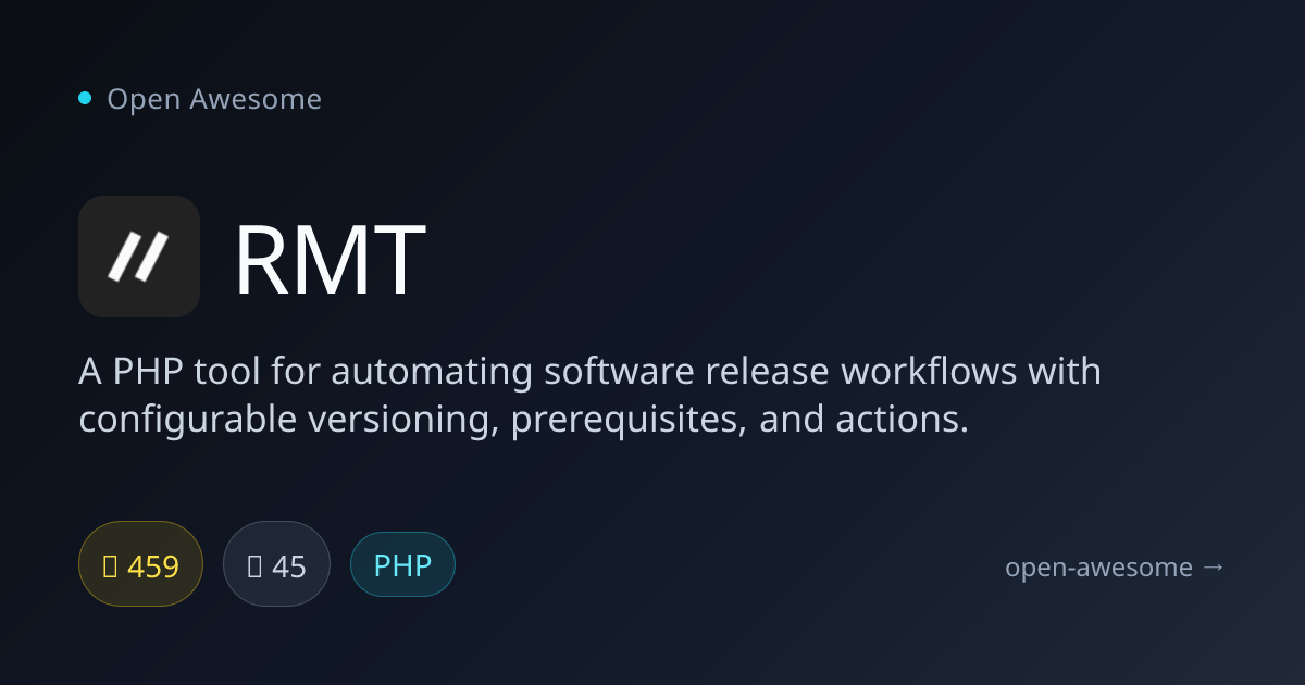 RMT — PHP Release Automation Tool | Open Awesome