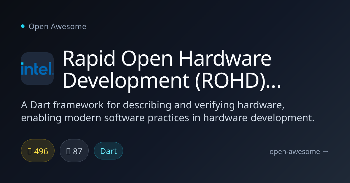 Rapid Open Hardware Development (ROHD) Framework — Dart Hardware ...