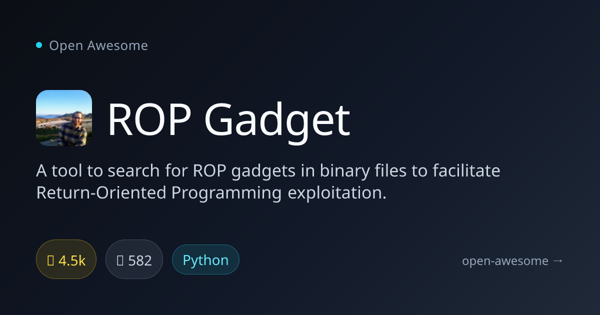 ROP Gadget — ROP Gadget Search Tool | Open Awesome