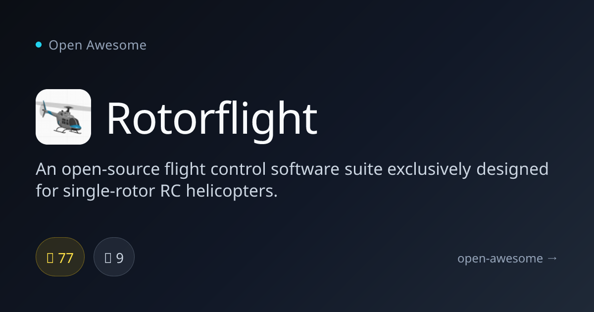 Rotorflight — Flight Control for RC Helicopters | Open Awesome