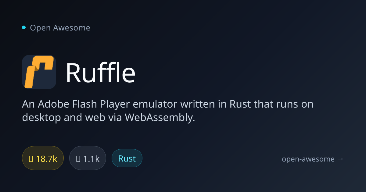 Ruffle — Flash Player Emulator | Open Awesome