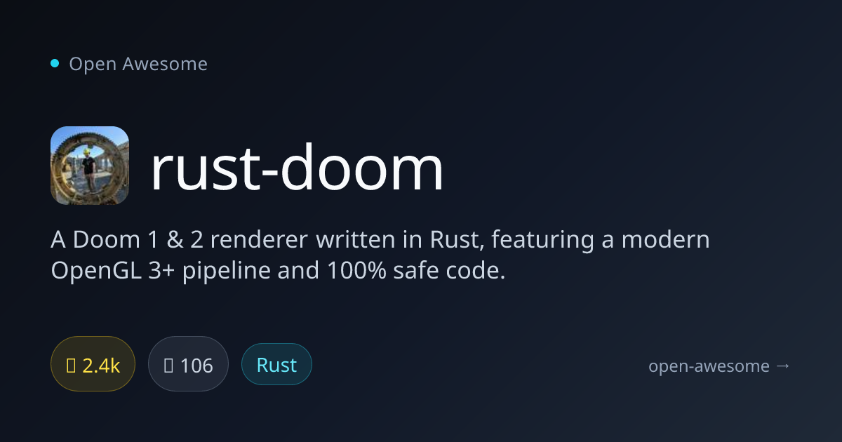 rust-doom — Doom Renderer in Rust | Open Awesome