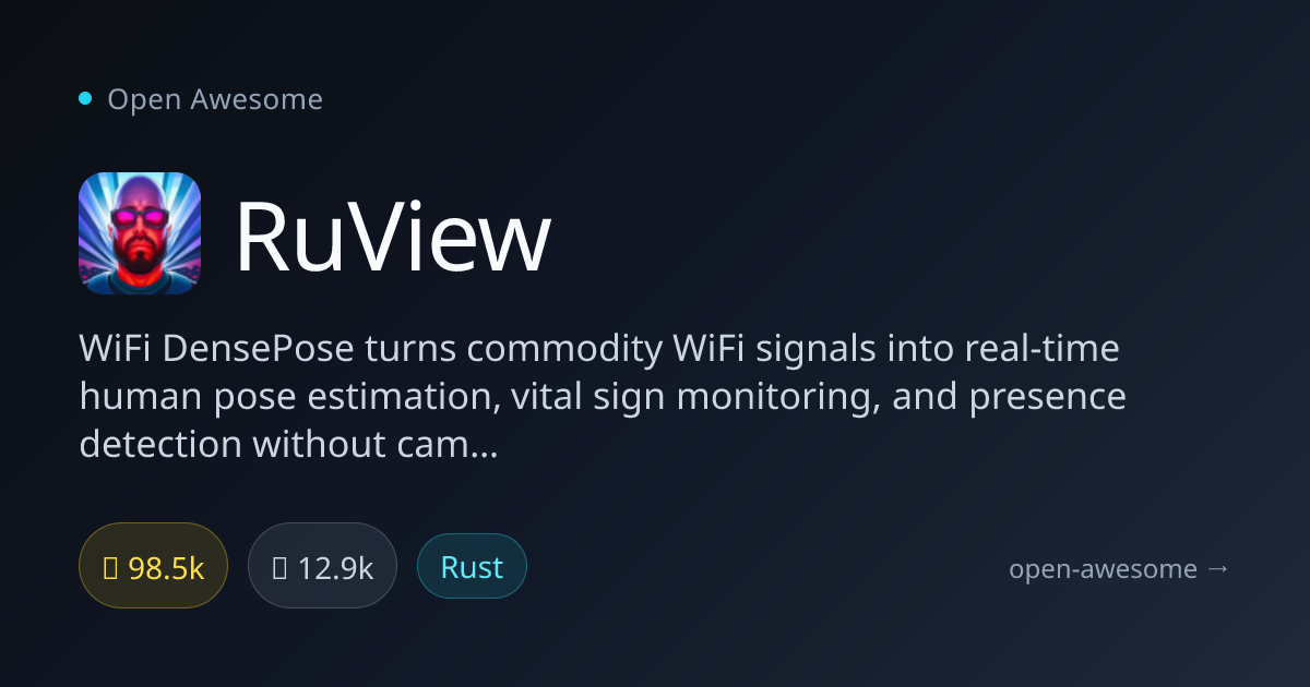 RuView — WiFi Human Pose Estimation Tool | Open Awesome