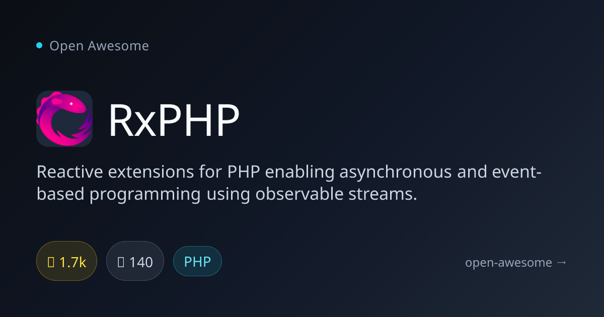 RxPHP — Reactive Extensions for PHP | Open Awesome