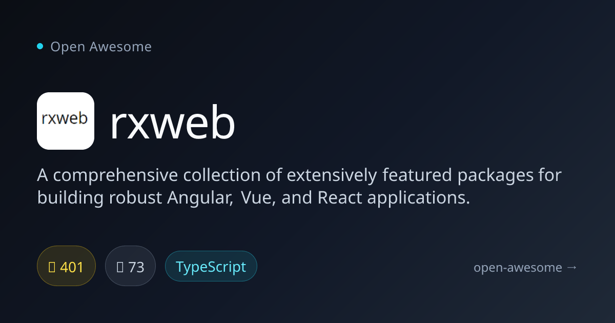 rxweb — Robust Angular Vue React Packages | Open Awesome