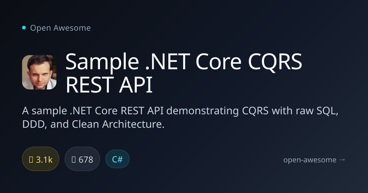 Sample .NET Core CQRS REST API — CQRS DDD Clean Architecture Demo ...