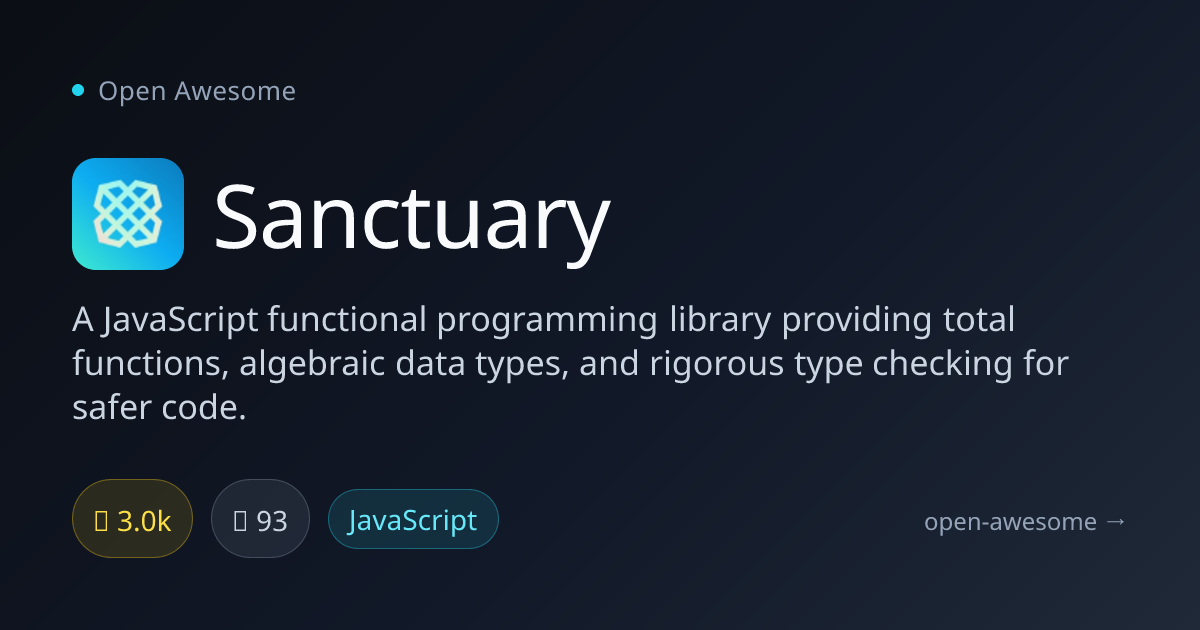 Sanctuary — Functional Programming Library for JS | Open Awesome